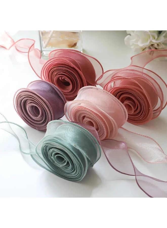10 Yards Shiny Satin Ribbon Green for DIY Crafts Wedding Bows Gift Wrapping - Image 1