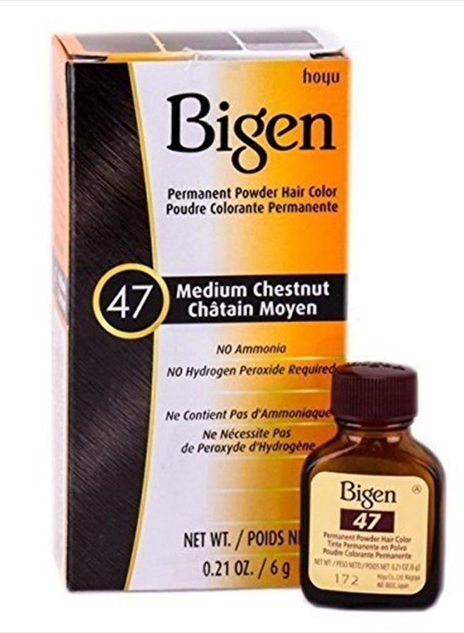 Bigen صبغة شعر دائمة بودرة - 47 بني متوسط