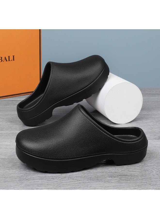 Surgical shoes, chef shoes, unisex fully enclosed breathable shoes, and protective shoes suitable for doctors, nurses, chefs, and laboratory workers. Non-slip shoes (black). - Image 3