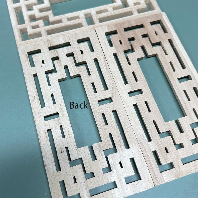 YOKIOU 4PCS Wood Appliques Decorative Wood Carved Appliques and Onlays for Furniture (3.9 * 7.9in) - Image 5