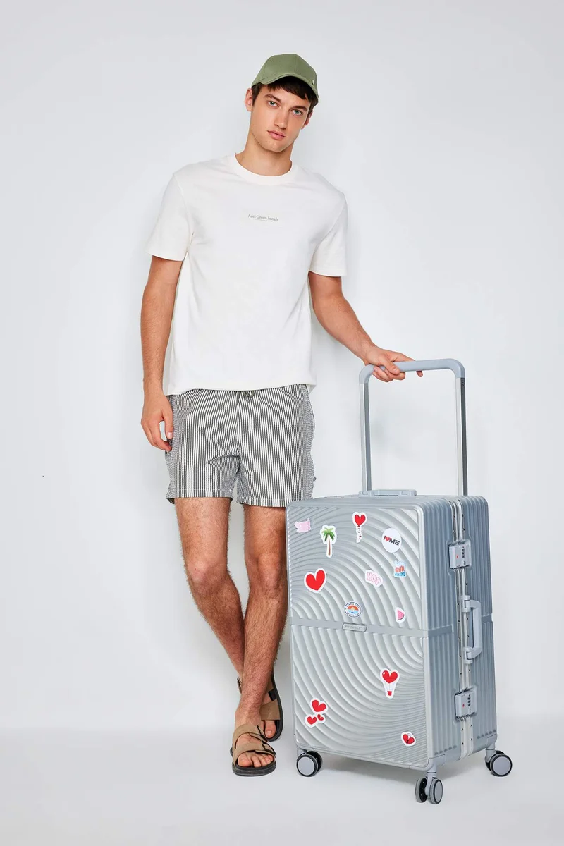 ديفاكتو Cotton Regular Fit Crew Neck Printed T-Shirt