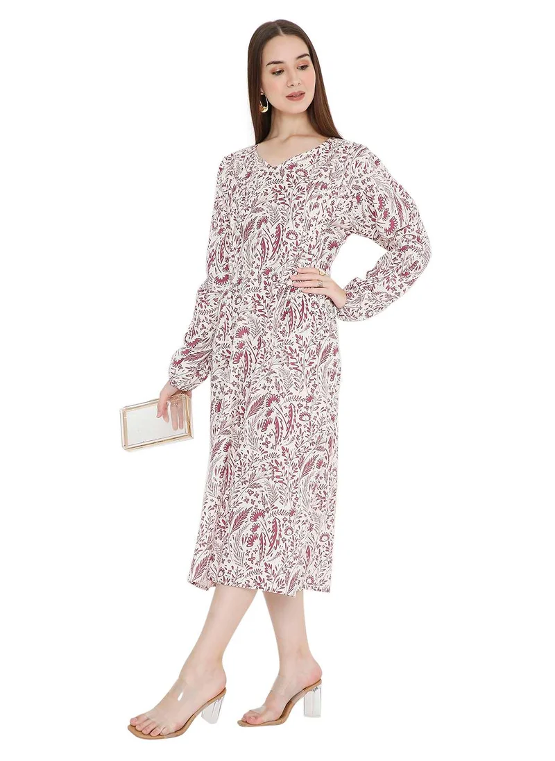 HANA & SARA HIGH QUALITY SHORT PRINTED FARASHA ARABIC KAFTAN JALABIYA DRESS