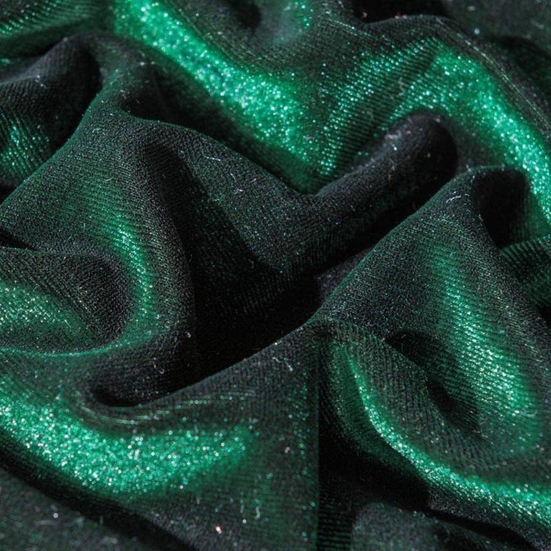 كلاراكو أغطية مقاعد غرفة الطعام المخملية المطاطية، أغطية قابلة للإزالة، ديكور حفلات الزفاف، أخضر - Image 4