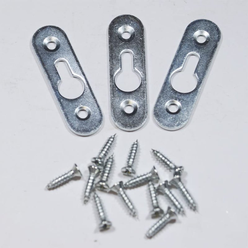 888 Corp Premium Quality Key Hole Hanger 10 Pack With 3/8" x 4 Gauge Flat Head Phillips Screws - Image 4