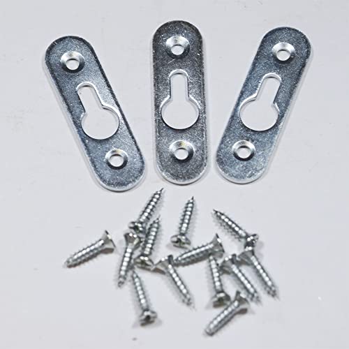 888 Corp Premium Quality Key Hole Hanger 10 Pack With 3/8" x 4 Gauge Flat Head Phillips Screws - Image 1