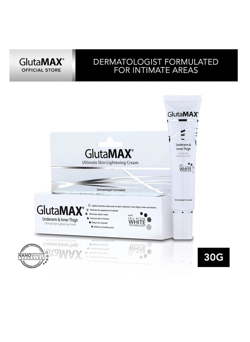 GlutaMAX - Glutamax Underarm and Inner Thigh Ultimate Skin Lightening Cream - 30gm - Image 1
