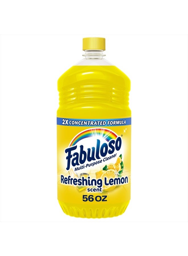 Fabuloso منظف متعدد الأغراض، تركيبة مركزة 2X، رائحة ليمون منعشة، 56 أونصة - Image 1