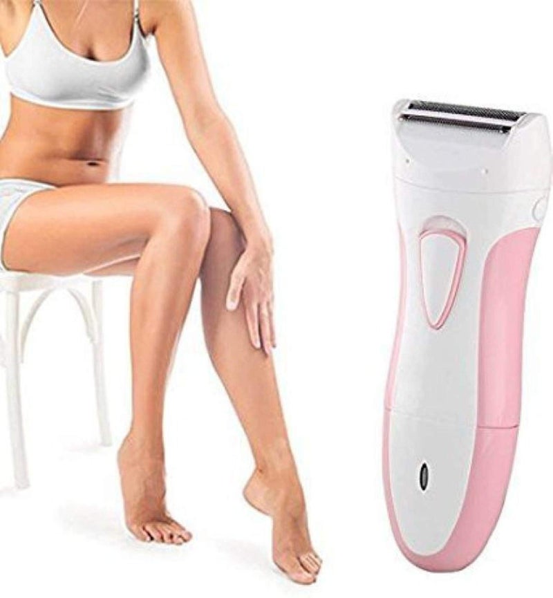 Dealsure Women's Rechargeable Double Razor Shaver for Under Arms, Bikini Line, Hands and Legs (White Pink Colour) - Image 3