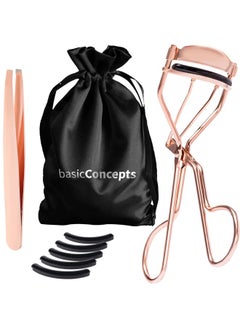 Eyelash Curlers Kit (Rose Gold) Premium Lash Curler For Perfect Lashes Universal Eye Lash Curler With 5 Eyelash Curler Refills Eyelash Curler For Women Rizador De Pestañas (Box Colors Vary)