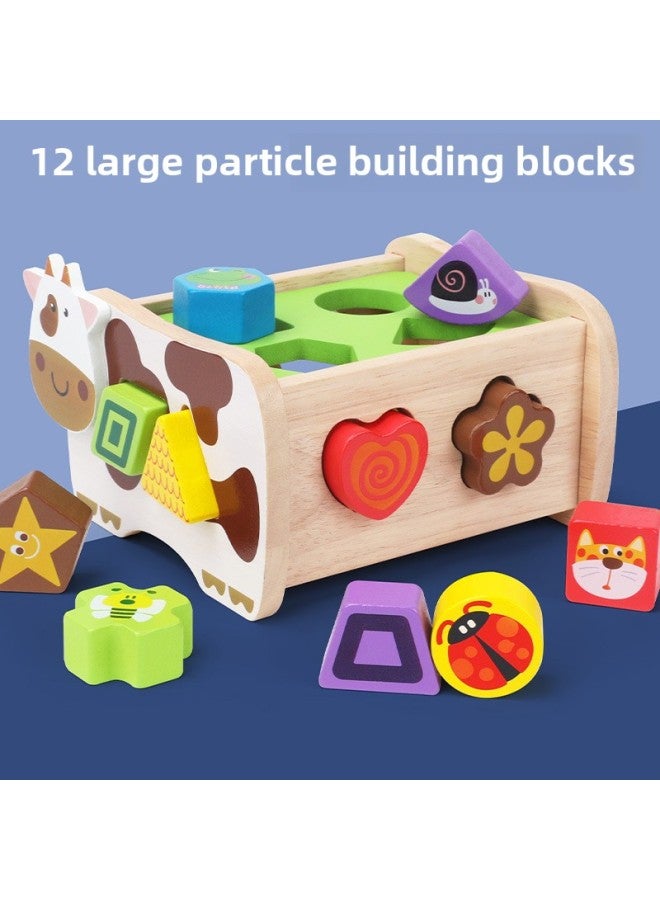 Children's Educational Toys Intelligence Drag Building Block Car Geometric Shape Matching Trailer Cognitive Classification Intelligence Box-Color:Shape Matching Box - Image 4