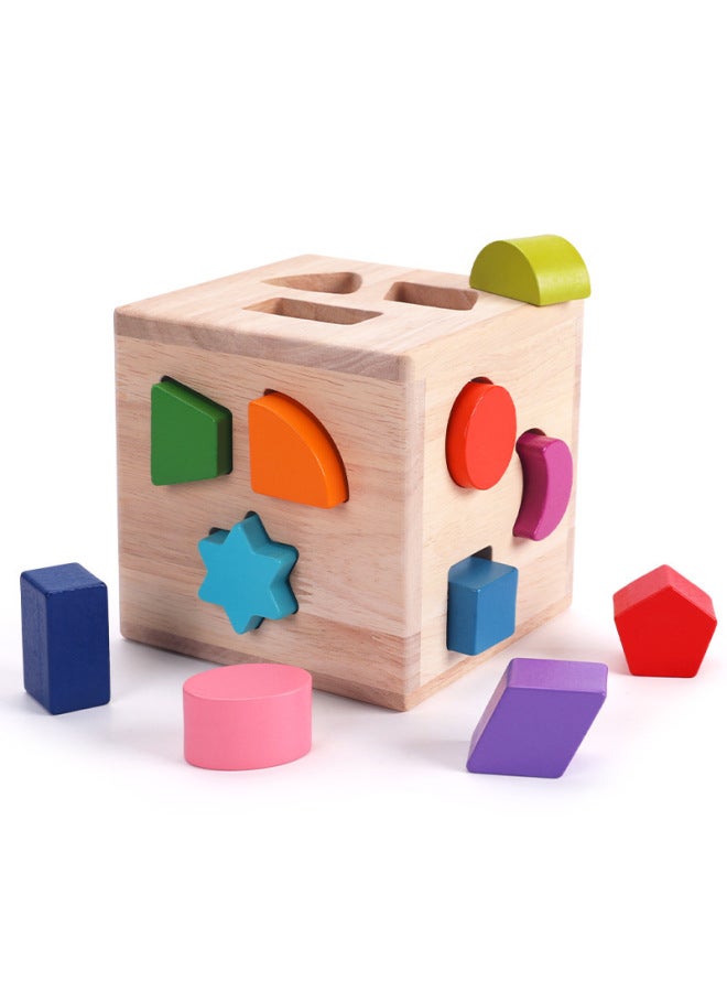 Children's Educational Toys Intelligence Drag Building Block Car Geometric Shape Matching Trailer Cognitive Classification Intelligence Box-Color:Shape Matching Box - Image 5