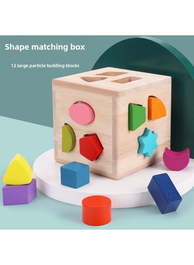 Children's Educational Toys Intelligence Drag Building Block Car Geometric Shape Matching Trailer Cognitive Classification Intelligence Box-Color:Shape Matching Box - Image 1