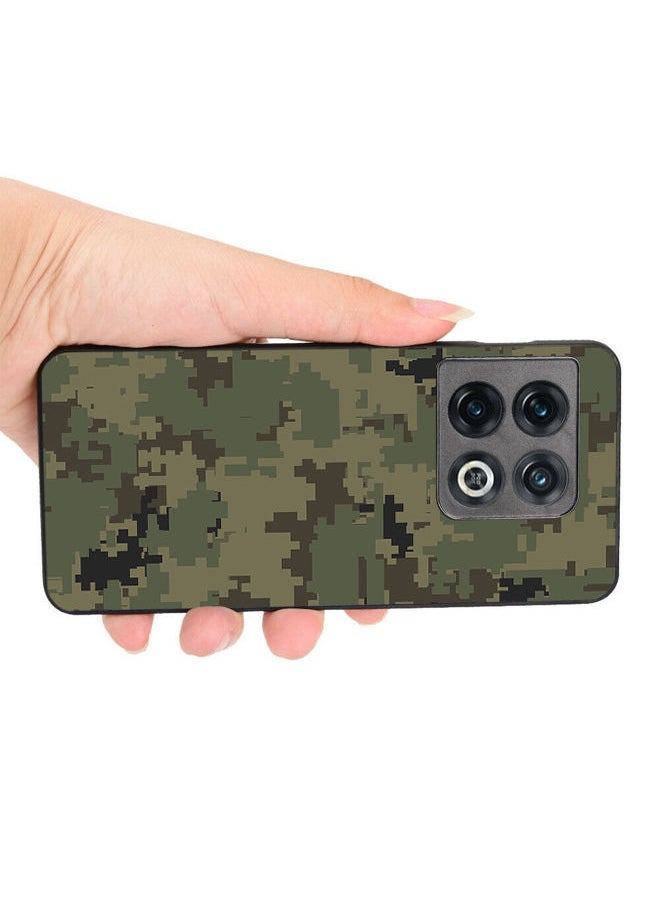 Okteq - TPU Protection and Hybrid Rigid Clear Back Cover Case Dark Camouflage  for OnePlus 10 Pro - Image 1