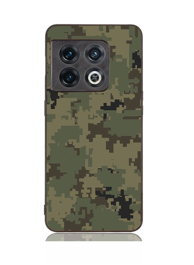 Okteq - TPU Protection and Hybrid Rigid Clear Back Cover Case Dark Camouflage  for OnePlus 10 Pro - Image 1