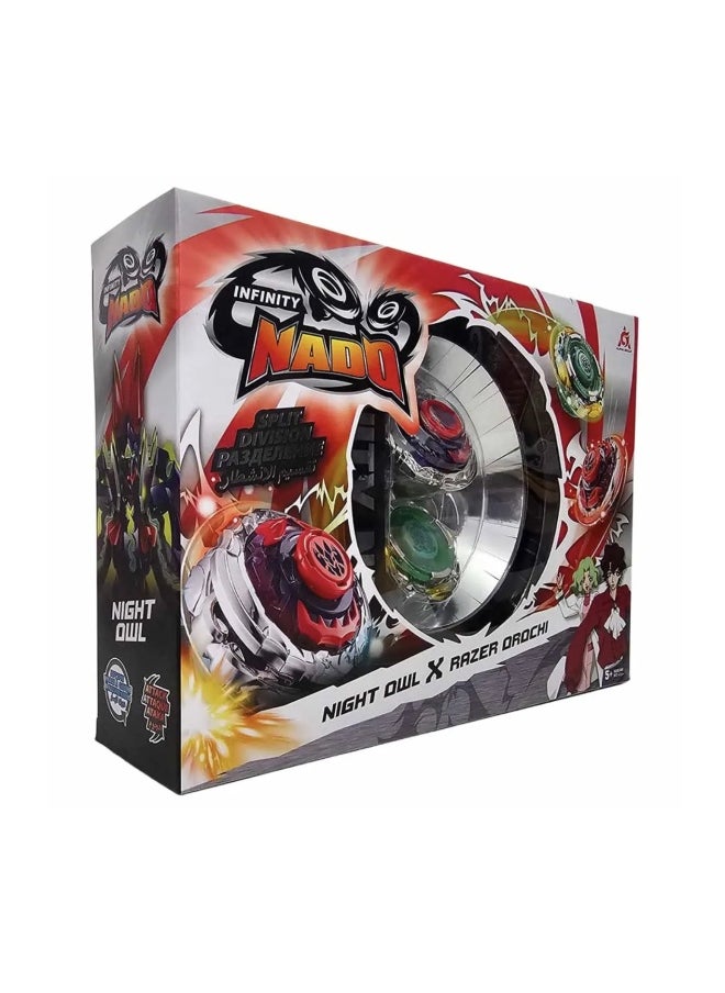 Infinity Nado - Infinity Nado Split Series Night Owl & Razer Orochi Spinning Tops Set - Image 1
