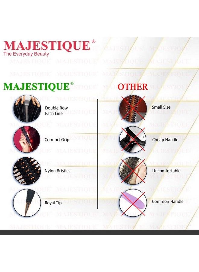 MAJESTIQUE - Roller Round Brush Hair Brush For Blow Drying Is Perfect To Style And Add Volume To Any Short Hair Style Roller Brush Works Great With Wax Clay Beard Balm Pomade - Image 1
