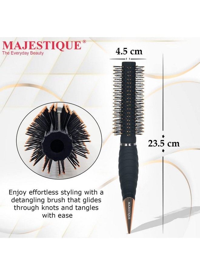 MAJESTIQUE - Roller Round Brush Hair Brush For Blow Drying Is Perfect To Style And Add Volume To Any Short Hair Style Roller Brush Works Great With Wax Clay Beard Balm Pomade - Image 1