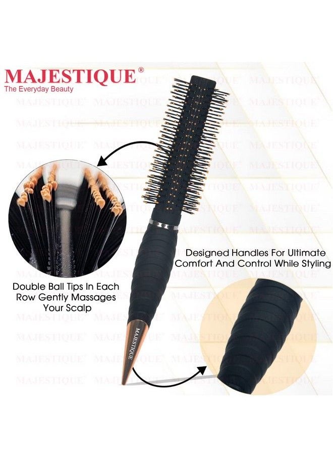 MAJESTIQUE - Roller Round Brush Hair Brush For Blow Drying Is Perfect To Style And Add Volume To Any Short Hair Style Roller Brush Works Great With Wax Clay Beard Balm Pomade - Image 1