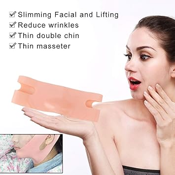Sonew V Shaped Slimming Face Mask Silicone Double Chin Reducer Facial Slimming Lifting Strap Thin Face Bandages for Women - Image 2