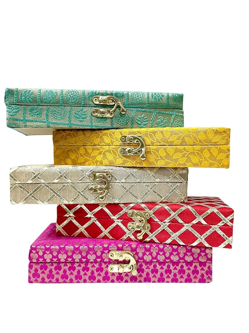 ACL Creations Engineered Wood Decorative Cash Box Shagun Box Gift Box Jewellery Box Money Box Envelop Wedding Gift Assorted Color 3