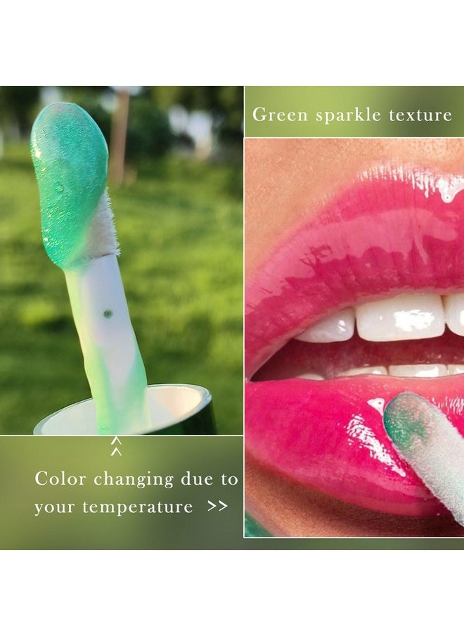 SWETIYOU SWETIYOU Color Changing Lip Gloss PH Tinted Lip Oil, Green to Pink, Color Change Effect, Shine Finish, Mood Lip Oil Gloss Balm, Long Lasting Moisturizing Lip Glow Oil for Dry Lips (01)  - Image 3