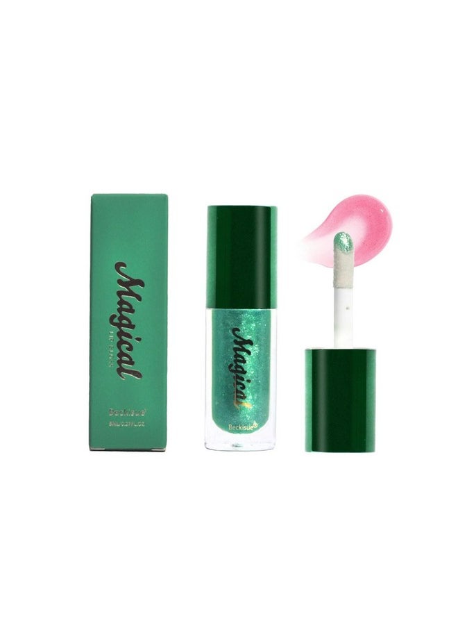 SWETIYOU SWETIYOU Color Changing Lip Gloss PH Tinted Lip Oil, Green to Pink, Color Change Effect, Shine Finish, Mood Lip Oil Gloss Balm, Long Lasting Moisturizing Lip Glow Oil for Dry Lips (01)  - Image 1