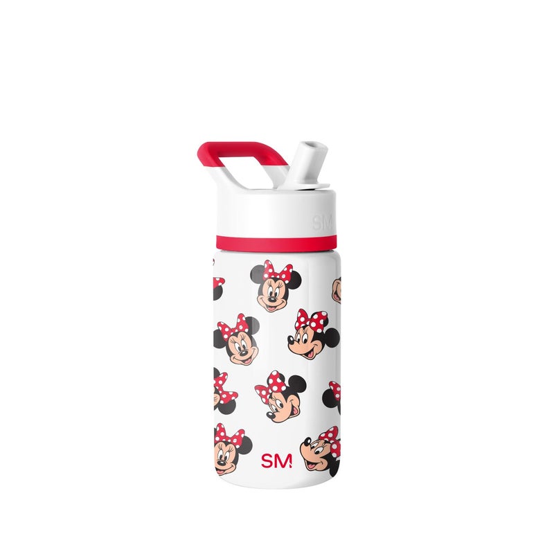 Simple Modern Kids Summit Water Bottle with Straw Lid | Disney Minnie Mouse 14oz Stainless Steel Cup Insulated Tumbler for Girls, School | Minnie Mouse Fun - Image 1