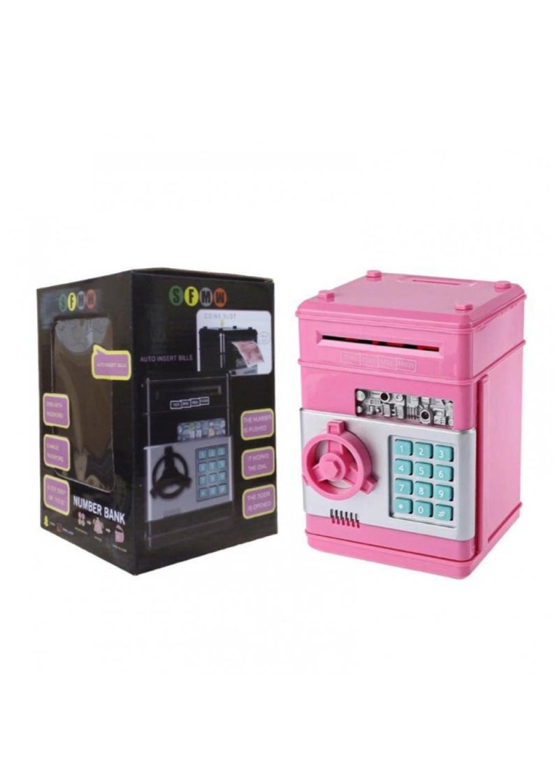 SFMW Electronic Money Box With a Secret Number and Sound Effects Rose Color  - Image 1