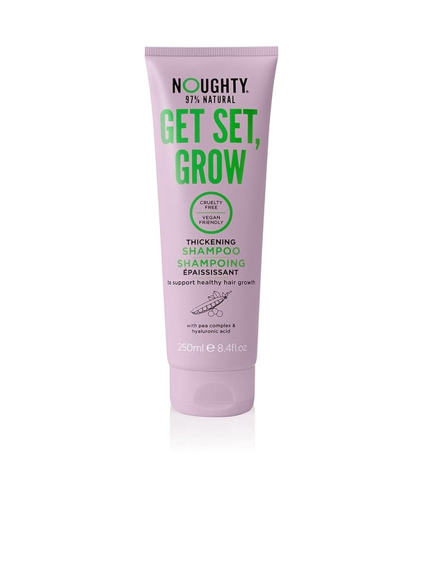 NOUGHTY Noughty Get Set Grow Hair Growth Shampoo Vegan Thickening Regrowth Repair Volumizing Hair Products No Sulfates No Parabens with Pea and Coffee Extract 250 ml 84 fl oz 