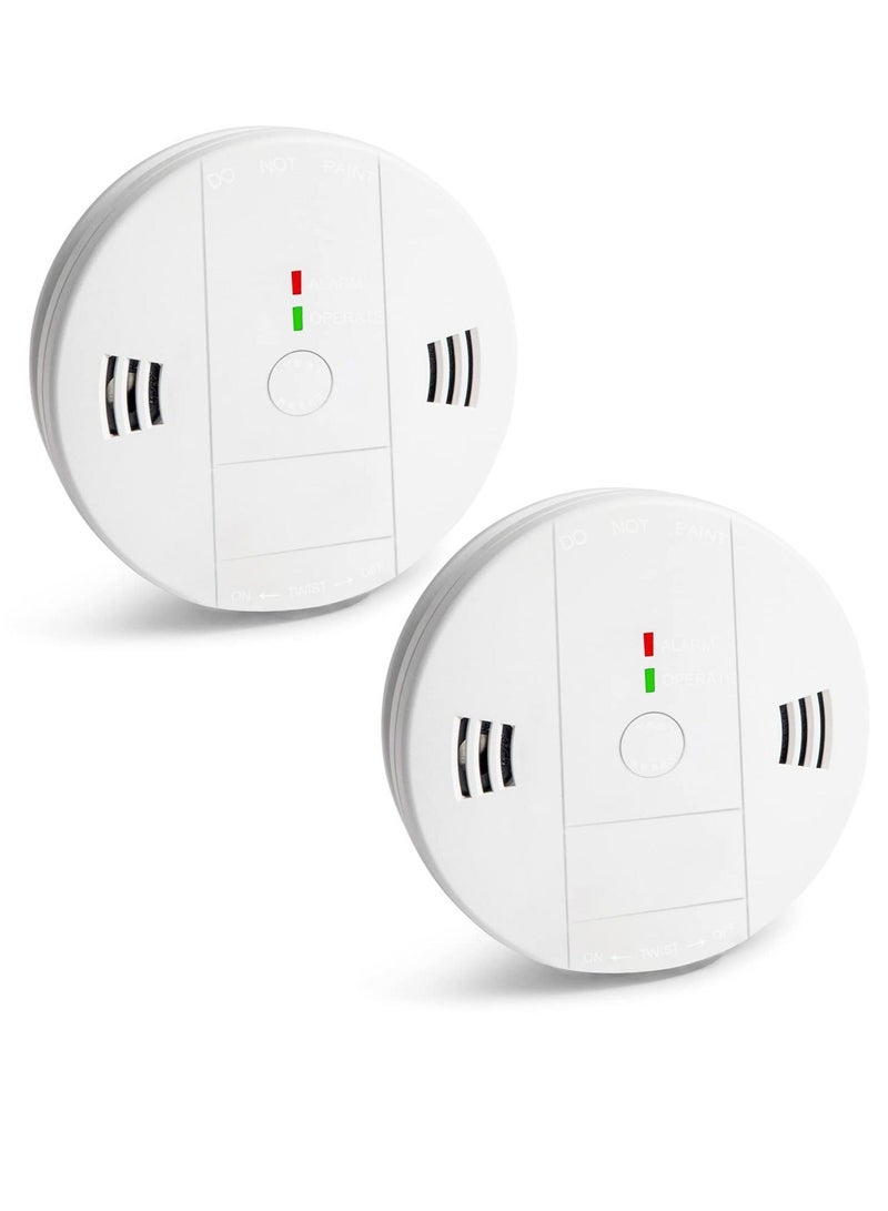 Y&D Combination gas and Carbon Monoxide Detector Alarm, Beeps Warning CO Alarms for Basements Travel Home Office House Bedroom Living Room Car, Battery Operated, Comply with UL 217/2034,2 Pcs  - Image 1