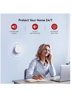 Y&D Combination gas and Carbon Monoxide Detector Alarm, Beeps Warning CO Alarms for Basements Travel Home Office House Bedroom Living Room Car, Battery Operated, Comply with UL 217/2034,2 Pcs  - Image 3
