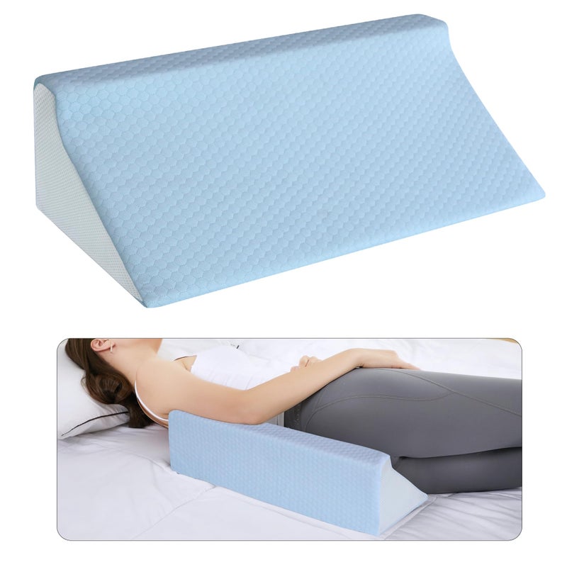 Touchutopia Wedge Pillow for Side Sleeping, Memory Foam Back Pillow Positioners for Side Sleeper, Preventing Bedsores, After Surgery, Pregnancy Support, Ankle Support, Bed Wedge Pillow - Image 1