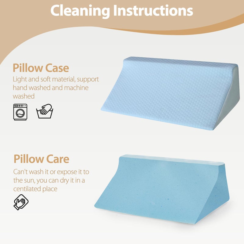 Touchutopia Wedge Pillow for Side Sleeping, Memory Foam Back Pillow Positioners for Side Sleeper, Preventing Bedsores, After Surgery, Pregnancy Support, Ankle Support, Bed Wedge Pillow - Image 5