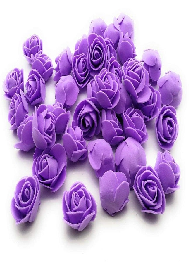 3A FEATURETAIL Handmade DIY Wedding Artificial Foam Rose Flower Head (3cm, Purple Color, 70pcs)