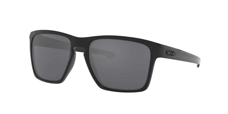 Oakley Men's OO9341 Sliver XL Rectangular Sunglasses, Polished Black/Black Iridium, 57 mm