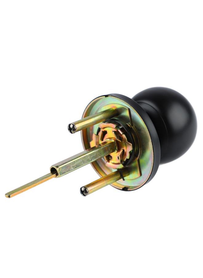 Thoraya 201 Stainless Steel Ball Door Handle Lock Mute Lock 3 Rods Copper Core Lock for Bedroom Black  - Image 4