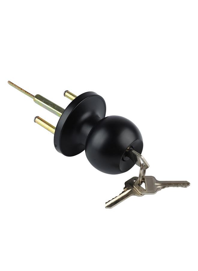 Thoraya 201 Stainless Steel Ball Door Handle Lock Mute Lock 3 Rods Copper Core Lock for Bedroom Black  - Image 5