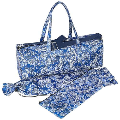 GUSTARIA Blue American Mahjong Game Set Bag with Protective Sleeves for Racks Pushers and Tiles Case Only - Image 1