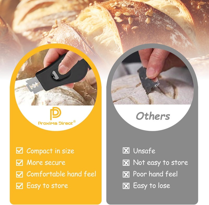 Proxima Direct Professional Sourdough Scoring Knife Tool Extractable Bread Lame Dough Scoring Tool Including 5 Razor Blades for Bread Baking & Bread Making - Image 4