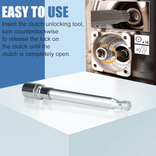 FANHAY Dual Clutch Transmission Clutch Motor Electromechanical Unit Unlocking Tool for Ford DSG 6 Speed DPS6 6DCT250 Dual Clutch Actuator Motor Unlock Reset Tool 1/4" Drive,14 Spline - Image 3