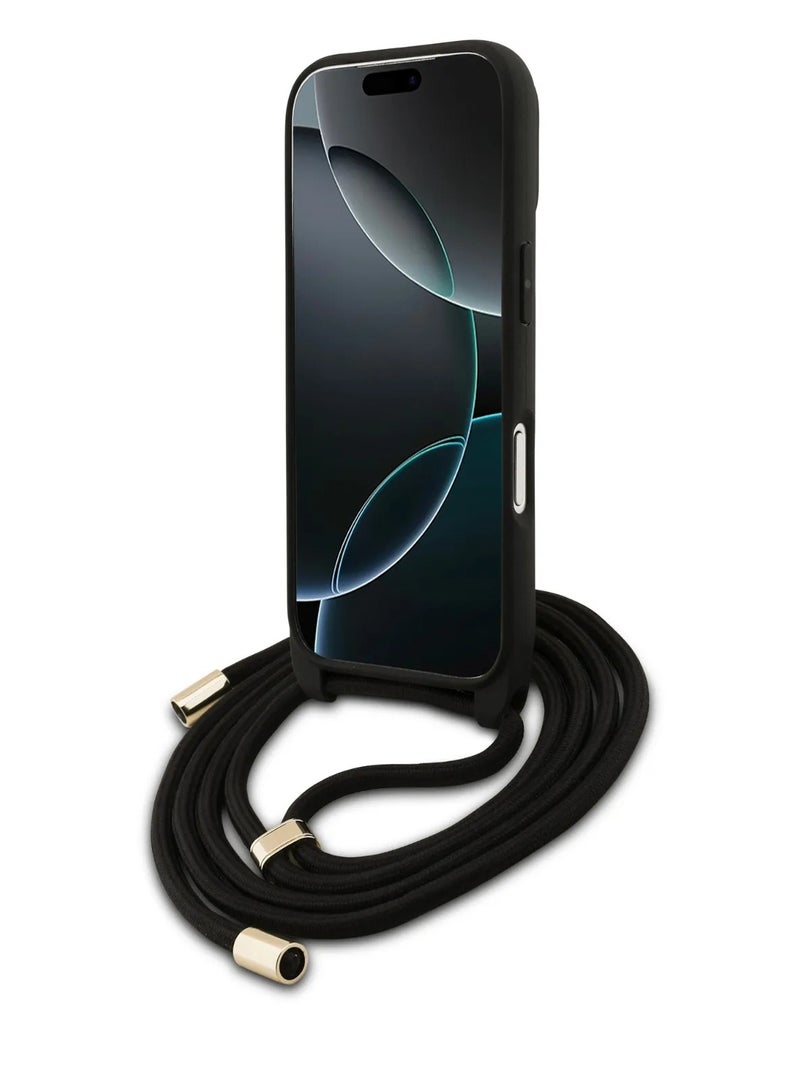 GUESS iPhone 17 Pro Max 4G PU Leather Case with big 4G Logo & Lanyard / Easy Snap On / Drop Protection / Slim Profile / Lightweight Back Cover -Brown - Image 4