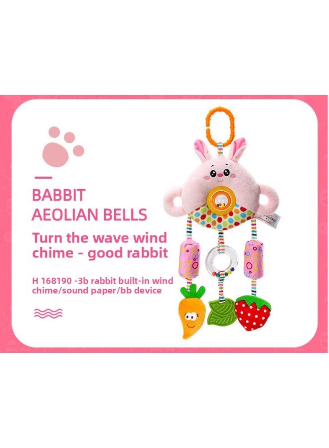 Baby Car Toy 0-3 Years Old Bed Hanging Bead Doll Baby Bed Bell Plush Hand Bell Bed Bell-Color:HMK Bear Ball Wind Chime - Image 4