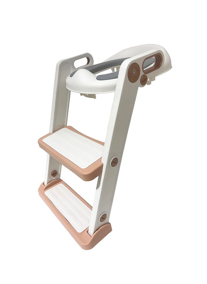 mini panda Lav Potty Training Toilet Seat With Step Stool, Copper  - Image 1