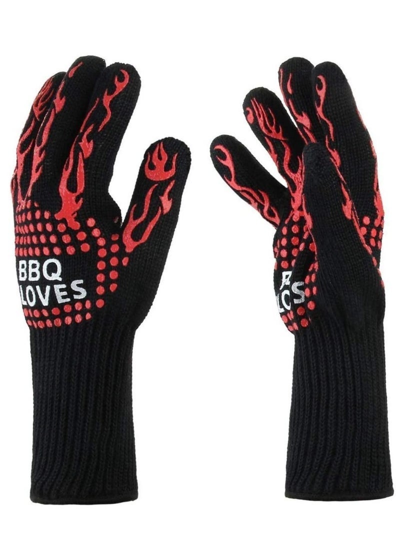 Cooking Gloves Extreme Heat Resistant Long Forearm Protection Grilling Cooking Gloves Grill & Kitchen Accessories - Image 1