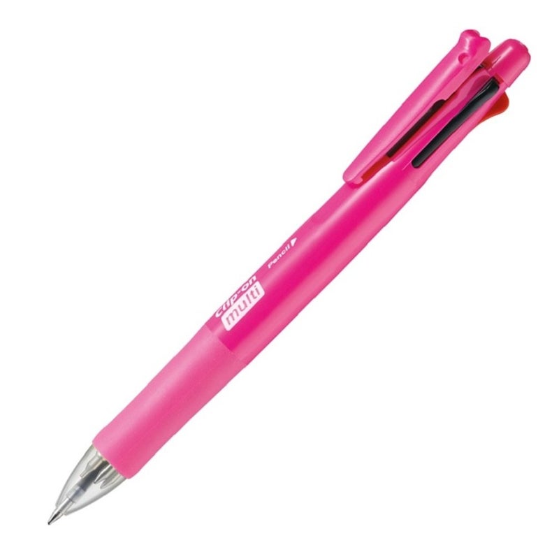 Zebra Technologies Zebra ClipOn Multi F Series 4 Color 07 mm Ballpoint Multi Pen05 mm Pencil Cutie Pink Body B4SA1CUP - Image 2