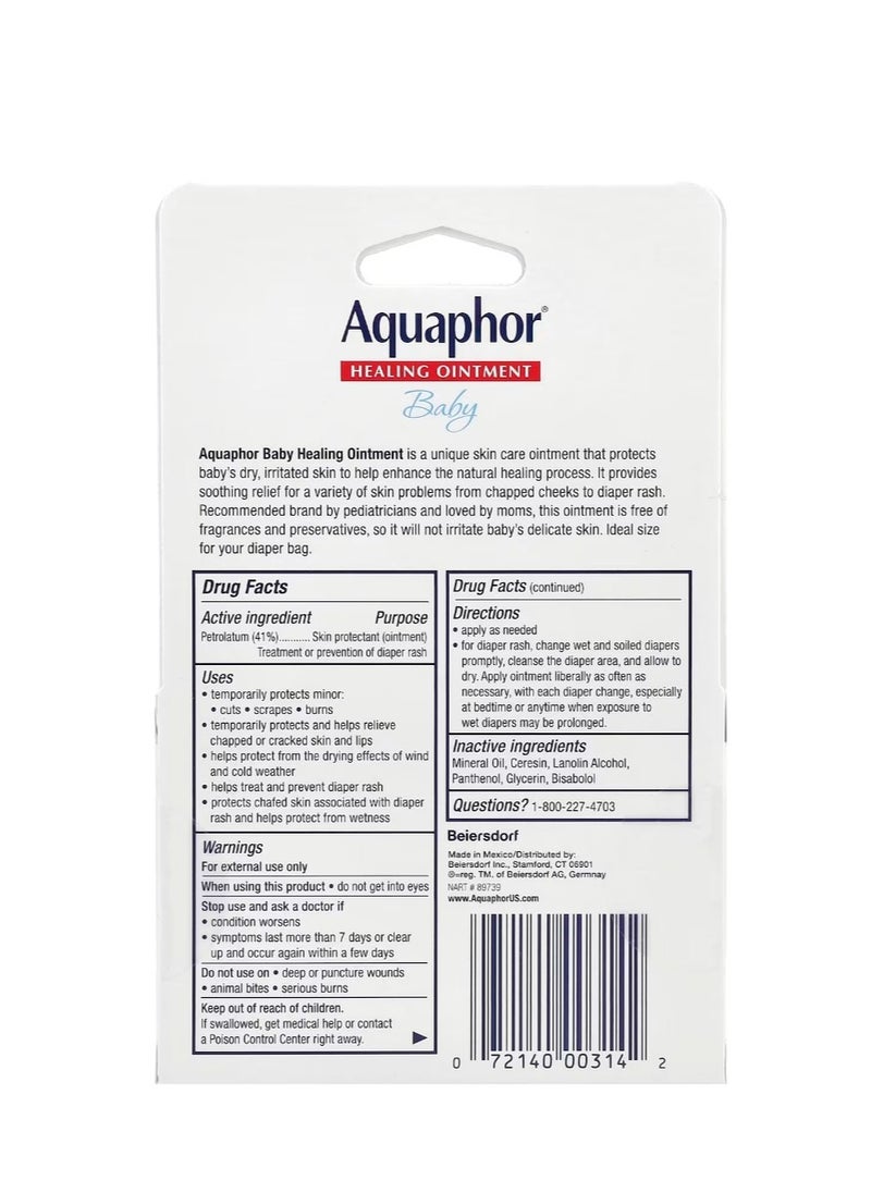 Aquaphor - Baby Healing Ointment Fragrance Free 2 Tubes 0.35 oz (10 g) Each - Image 1