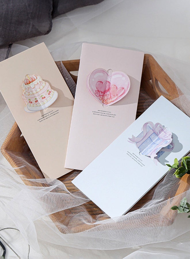 BF HOME 6Styles Ins Style 3D Greeting Cards, Tri-Fold Butterfly Bow Blank Card for Flower Shops, Gift Wrapping & Holiday Gifts - Image 5