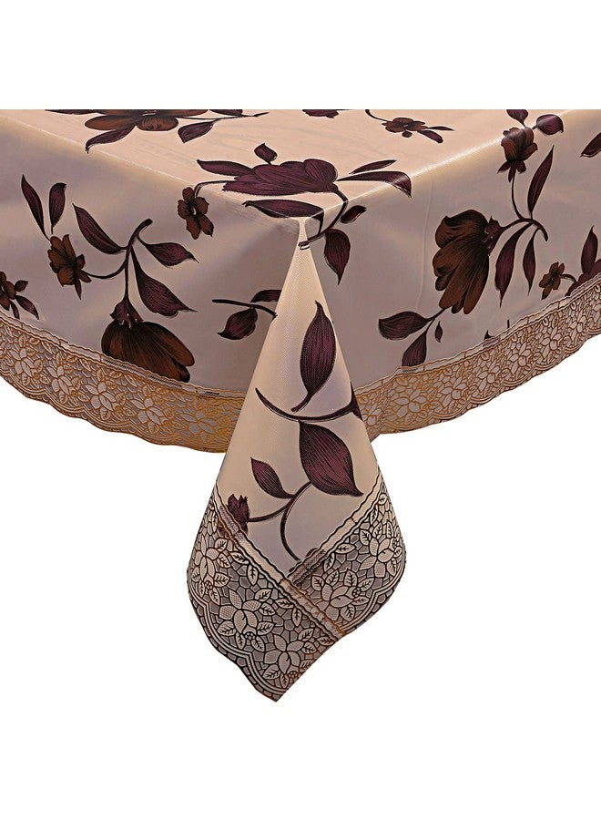 Kuber Industries PVC 6 Seater Dining Table Cover (Cream) -CTKTC8641 - Image 1