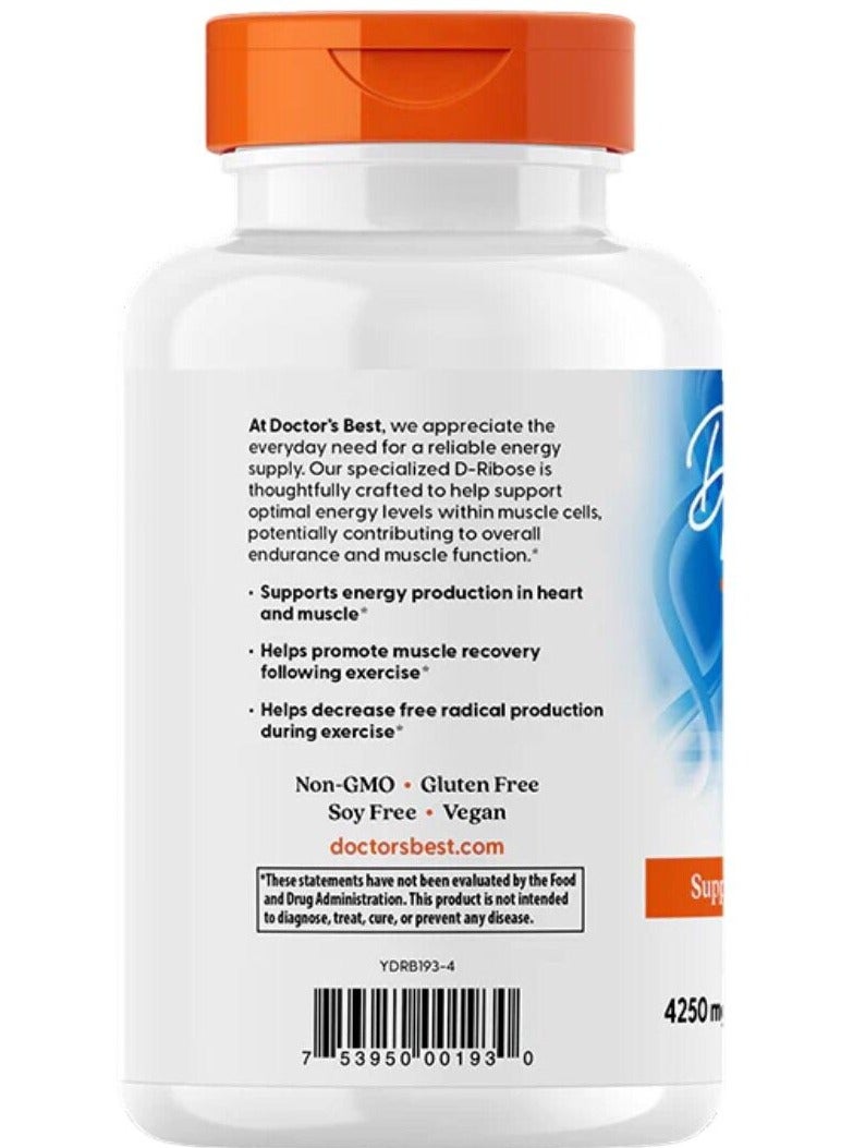 Doctor's BEST D-Ribose120 Veggie Caps - Image 3