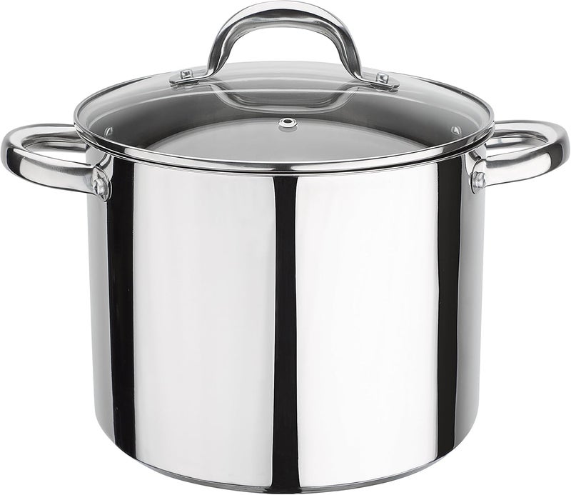 ‎990264 Montreal - High-Quality Vegetable Cooking Pot with Lid, Safe Cold Metal Handles, Pot Also Suitable for Induction and Oven - Stainless Steel, Diameter 24 cm